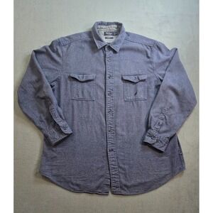 Nautica Men's XL Navy Button Down Long Sleeve Classic Fit Casual Shirt Flannel